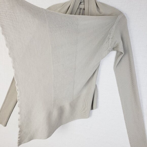 RICK OWENS Babel ss19 Virgin Wool Wrap Cardigan Rasato-Knit size L - Picture 13 of 16